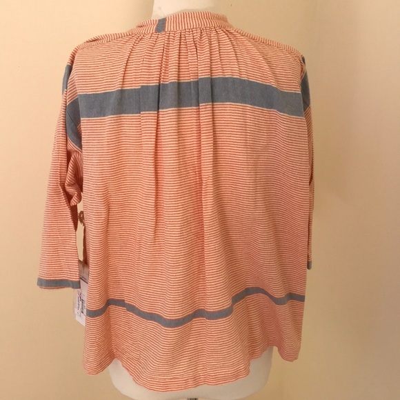 NWT! A Piece Apart SZ 6, striped shirred Agata top - Picture 4 of 9